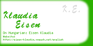 klaudia eisen business card